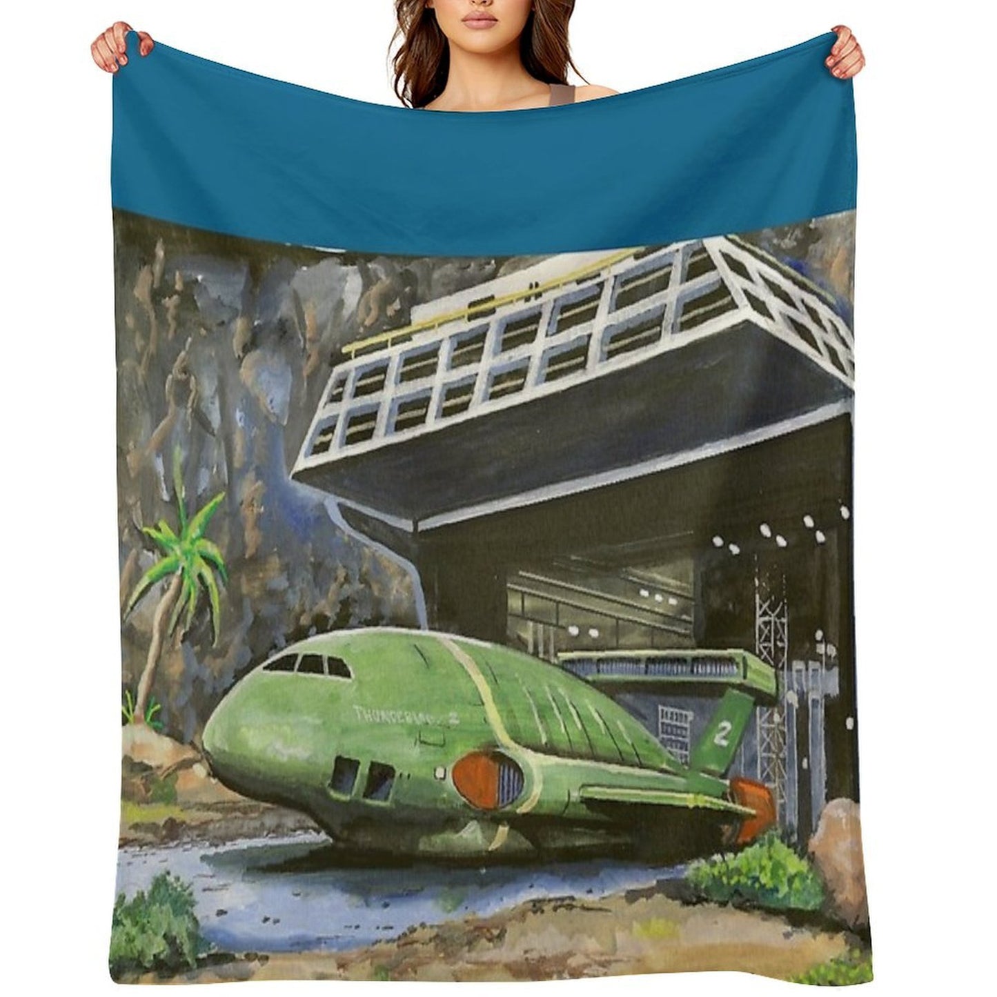 Thunderbird 2 from Thunderbirds Throw Blanket