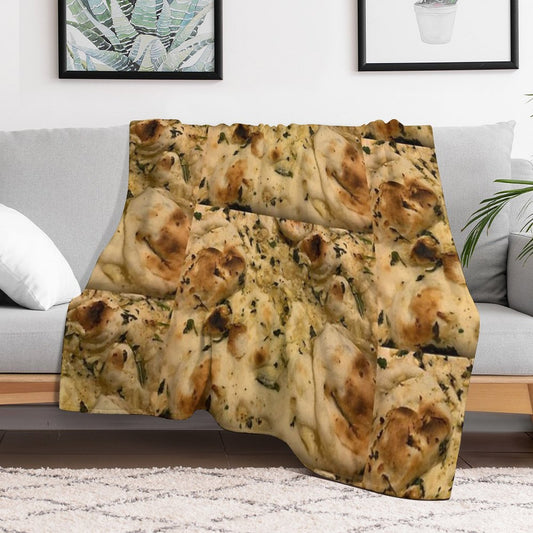 Garlic Naan Throw Blanket
