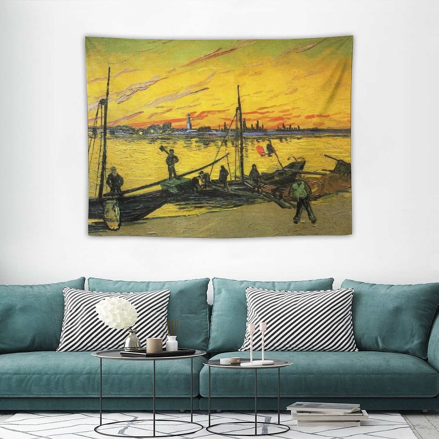 Van Gogh’s Barges (Stevedores) Tapestry