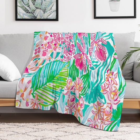 Orchid Summer Throw Blanket