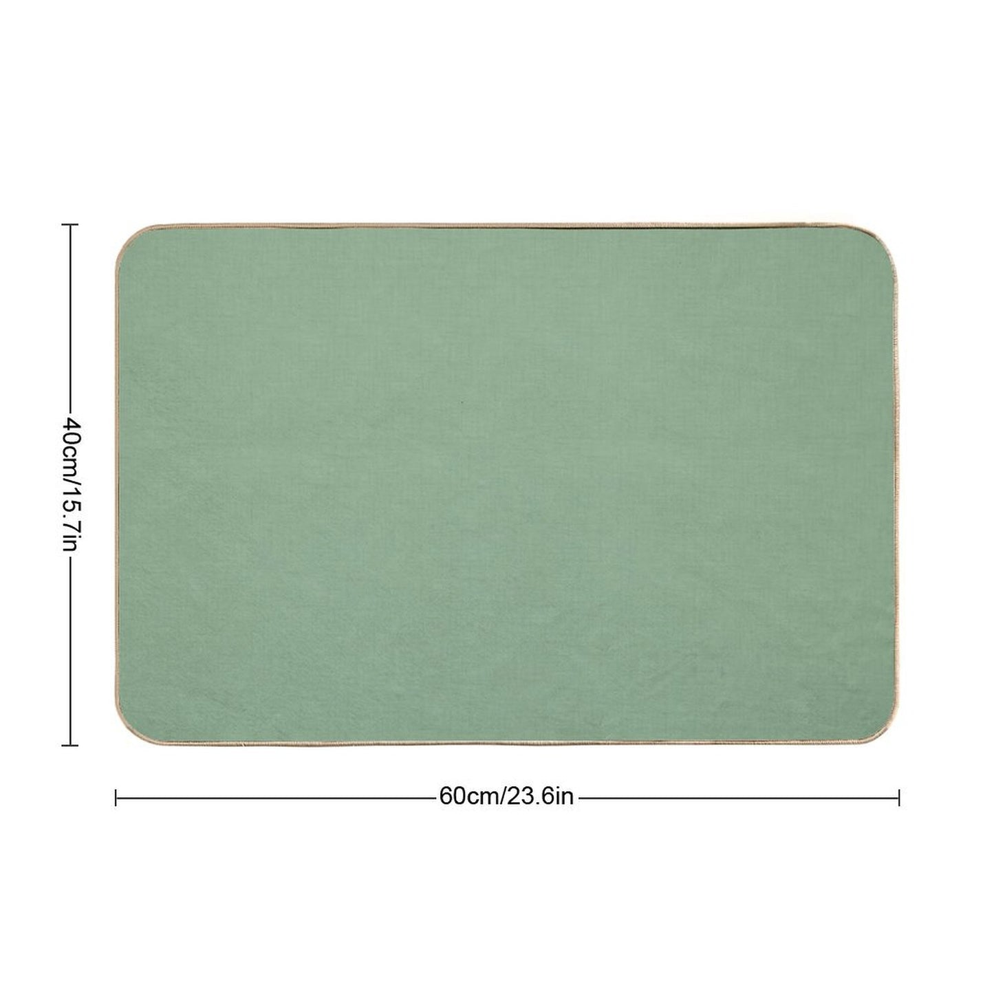 Textured Muted Green. Bath Mat