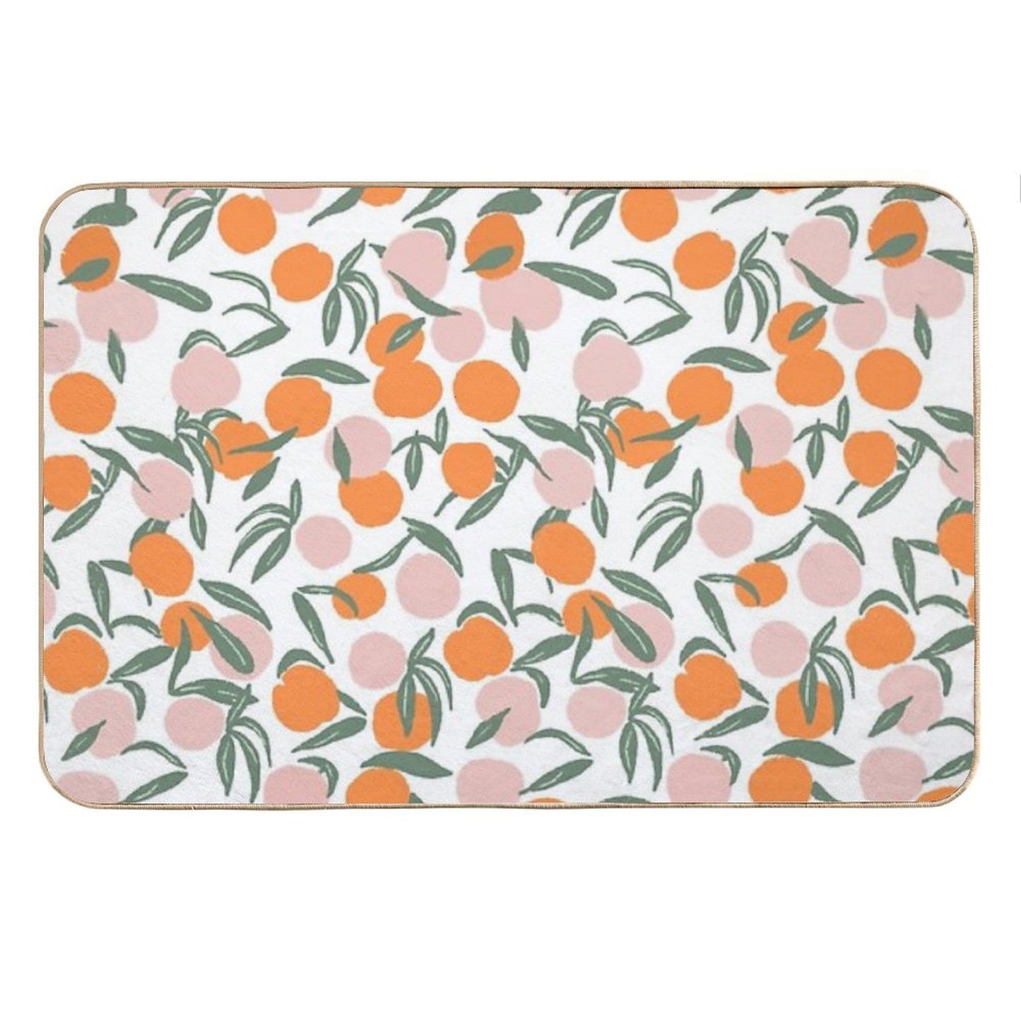 Peach Pattern Bath Mat