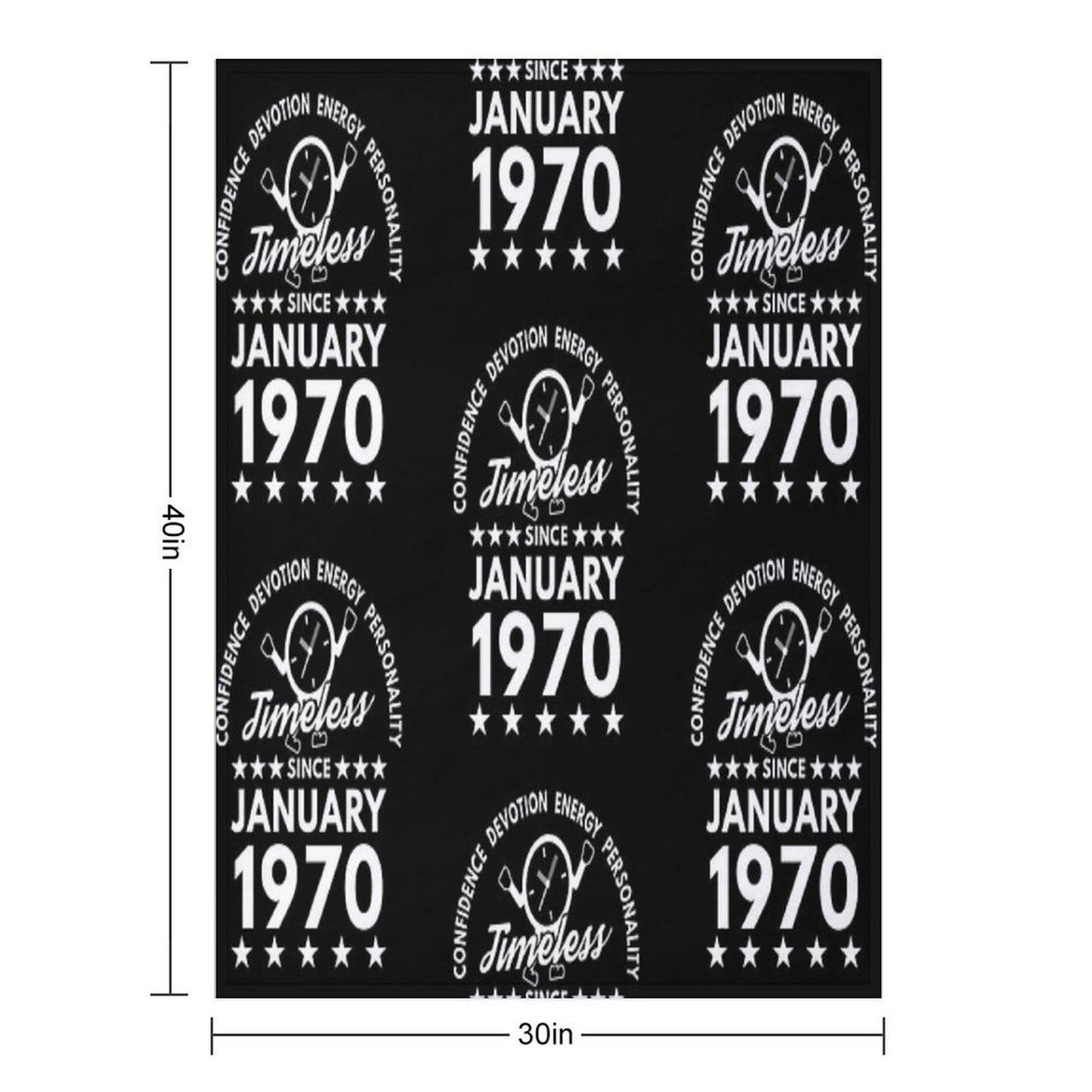January Birthday Timeless Person - White Text Throw Blanket