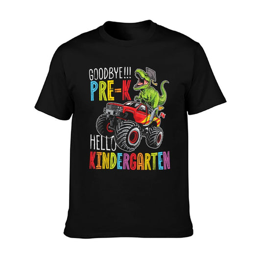 Pre-K Boys Last Day Of School Dinosaur T-Rex Monster Truck T-Shirt