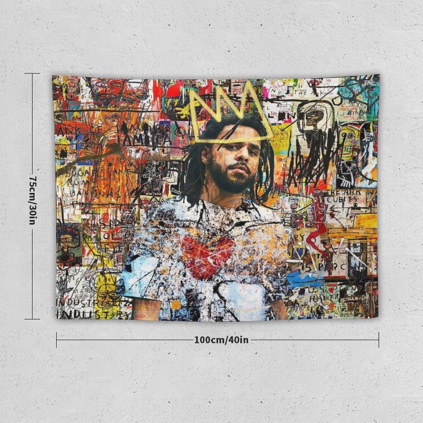 J Cole Portrait Tapestry