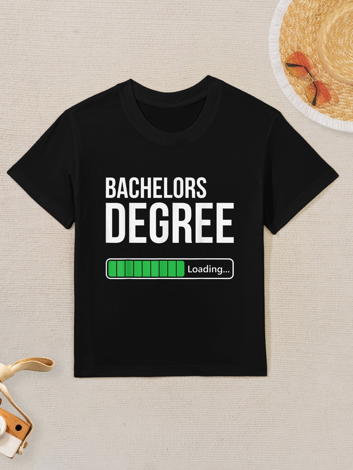 Bachelors Degree Loading Funny College Student Graduation Kids T-Shirt