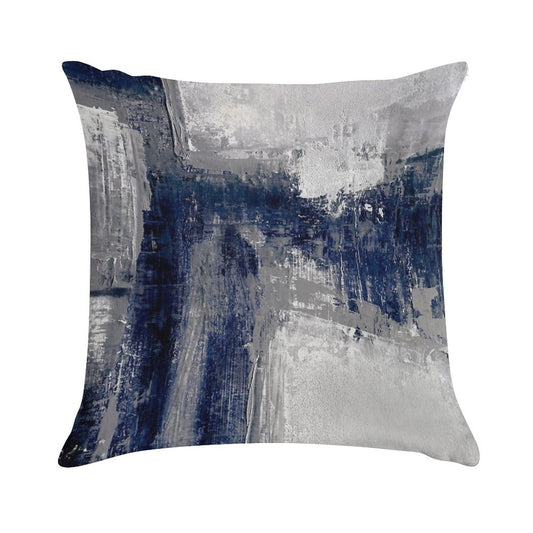Blue Gray Abstract Soft Ultra-Soft Texture Throw Pillow