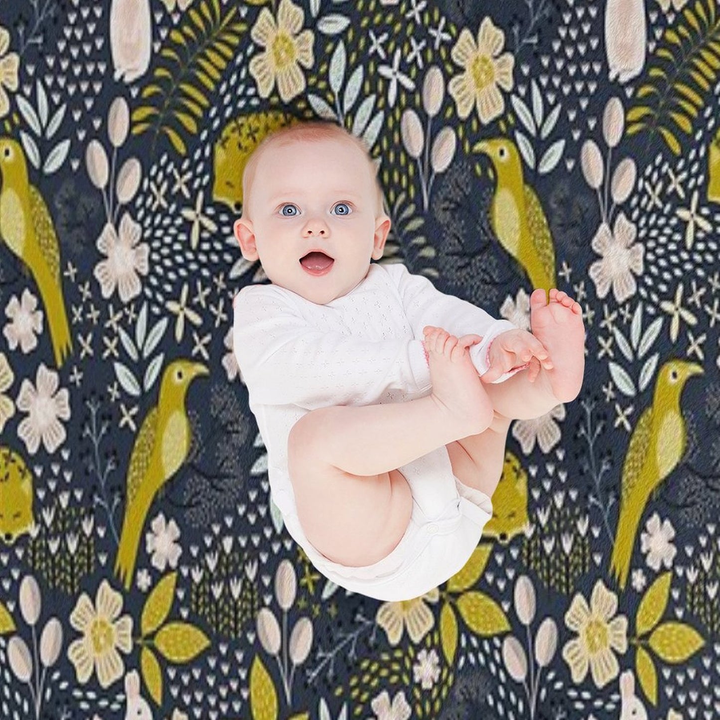 Woodland Flora Throw Blanket