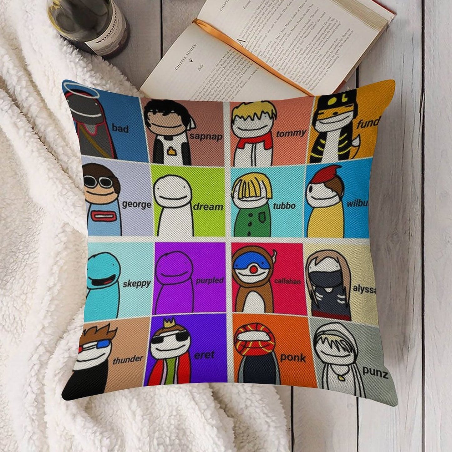 Dream Smp Linen Throw Pillow Cover