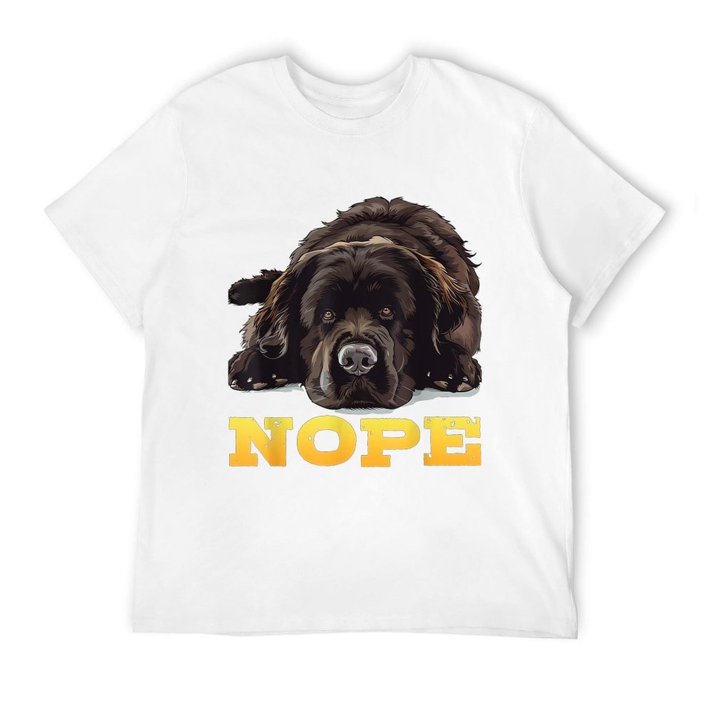 Newfoundland NOPE Stubborn Newfie Funny Dog Owners Stretchy T-Shirt