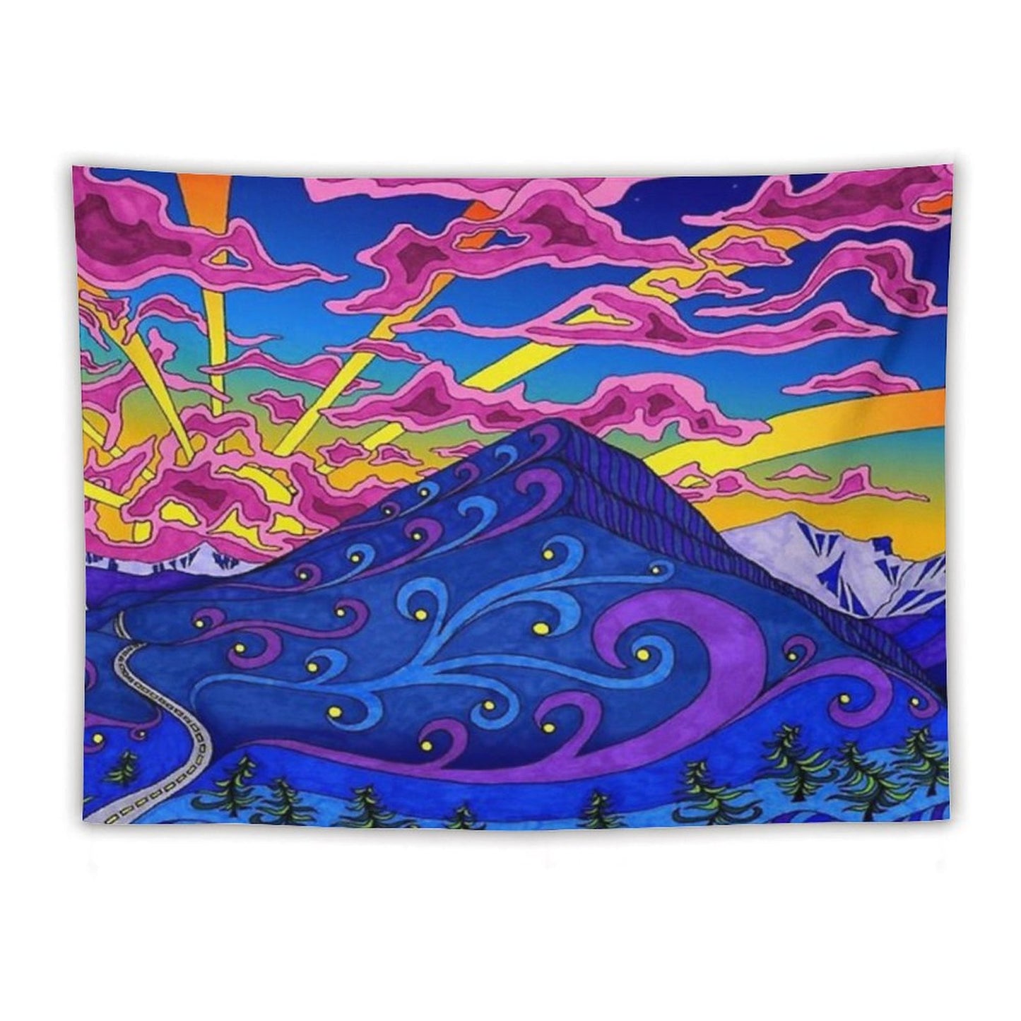 Psychedelic Landscape Tapestry