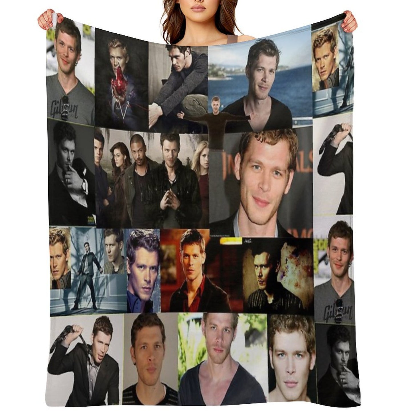 Joseph Morgan Collage Throw Blanket
