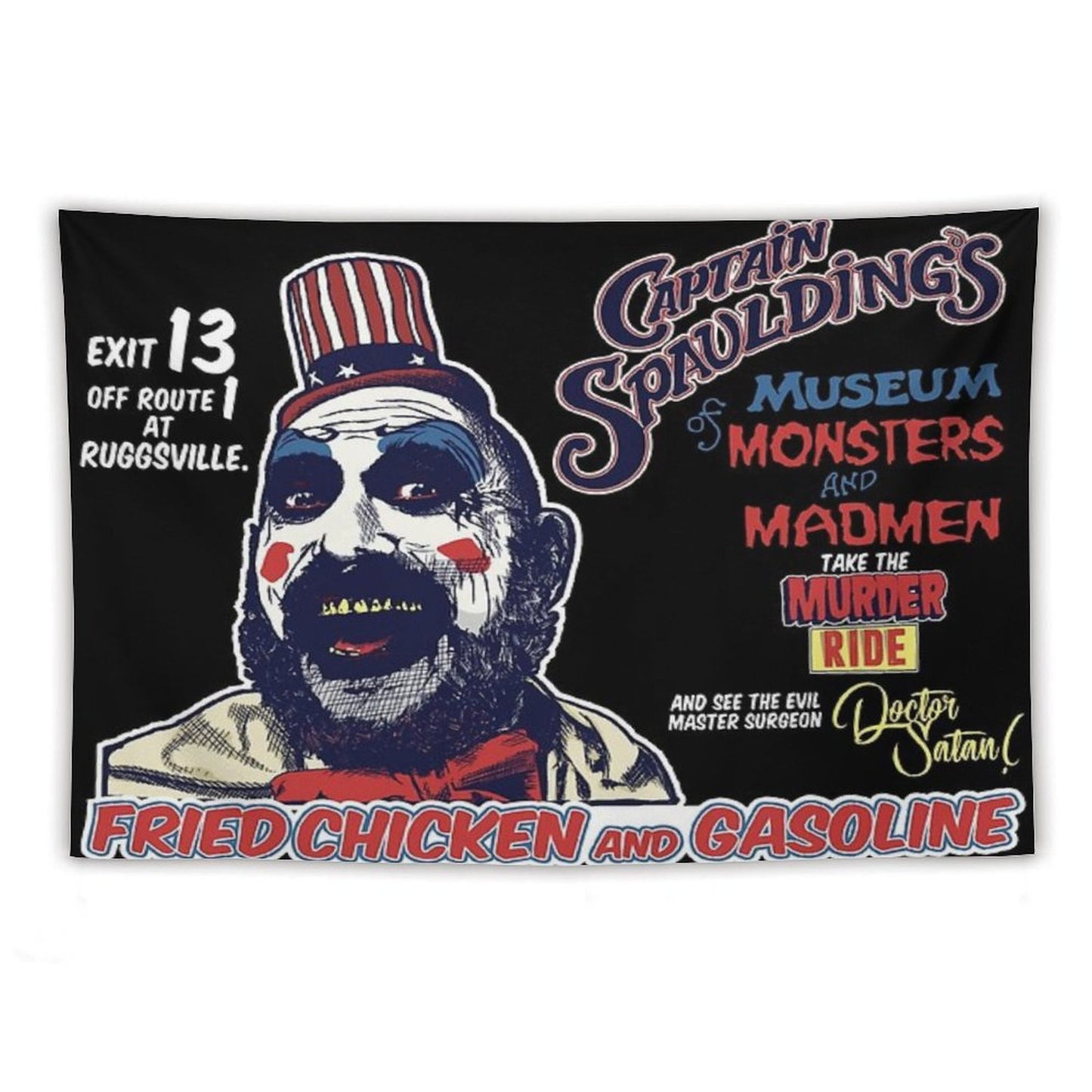 Captain Spaulding's Museum of Monsters And Madmen Tapestry