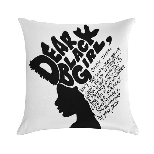 Dear Black Girl Soft Anti-Pilling Throw Pillow