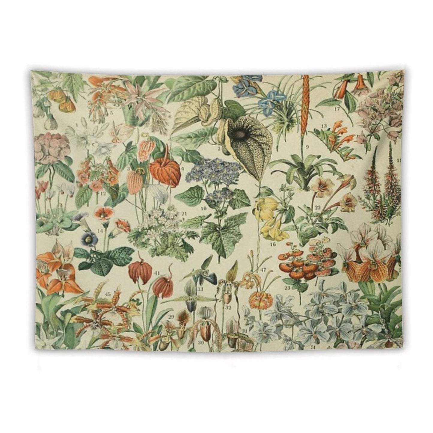 Adolphe Millot Fleurs Vintage Flowers Tapestry
