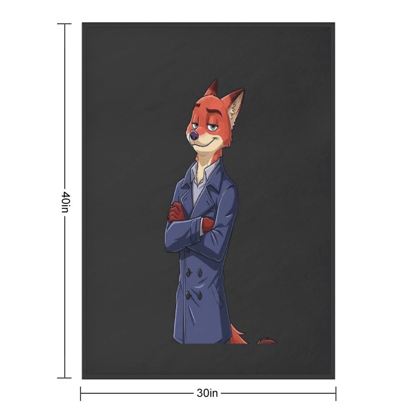 Wilde Fox Fanart - Zootopia Style Illustration Throw Blanket