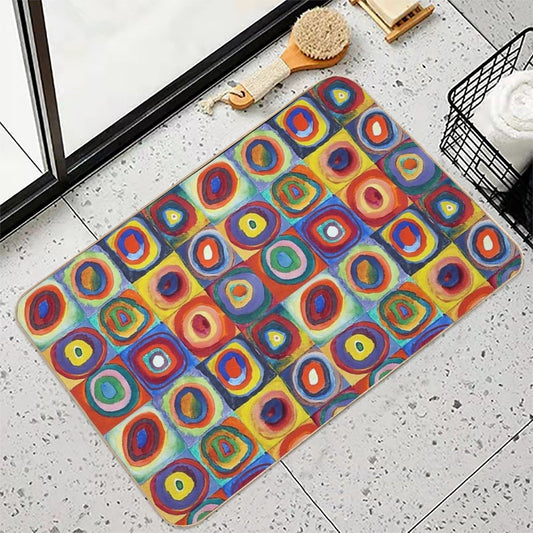 Wassily Kandinsky - Color Study, Squares with Concentric Circles - Bauhaus Art Bath Mat