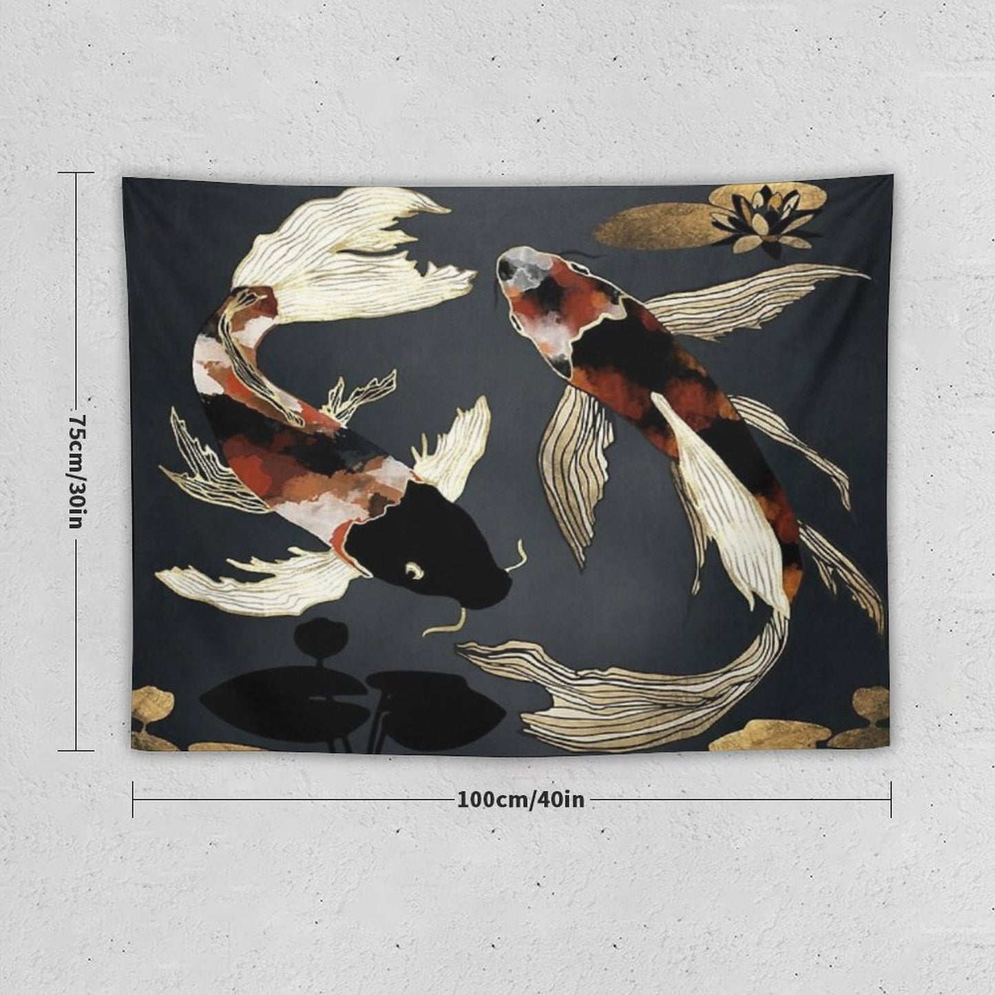 Metallic Koi IV Tapestry