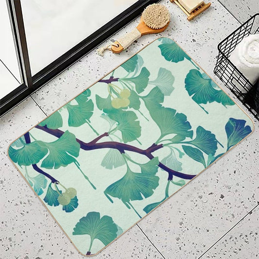 O Ginkgo (in Green) Dirt-Trapping Bath Mat