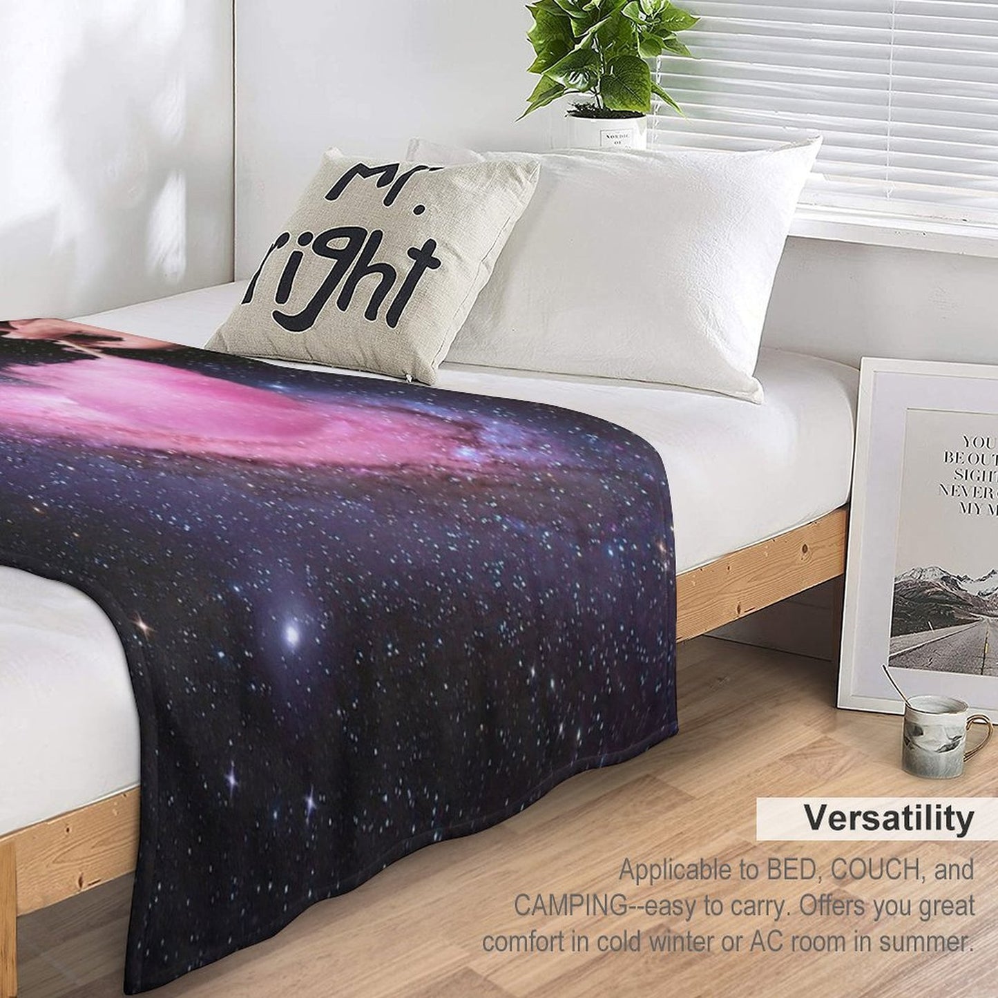 Cosmic Cotton Candy - Pink Stardust Throw Blanket