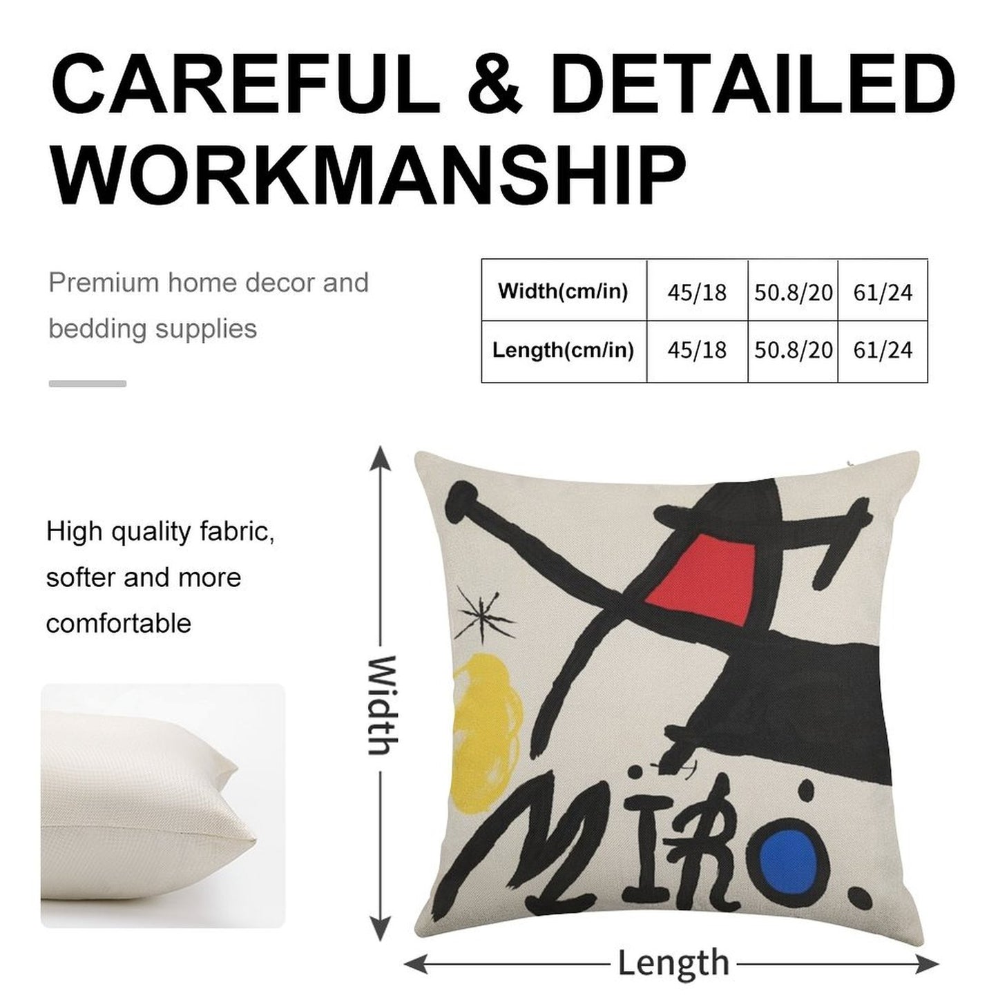 Miro 41 Linen Throw Pillow Cover