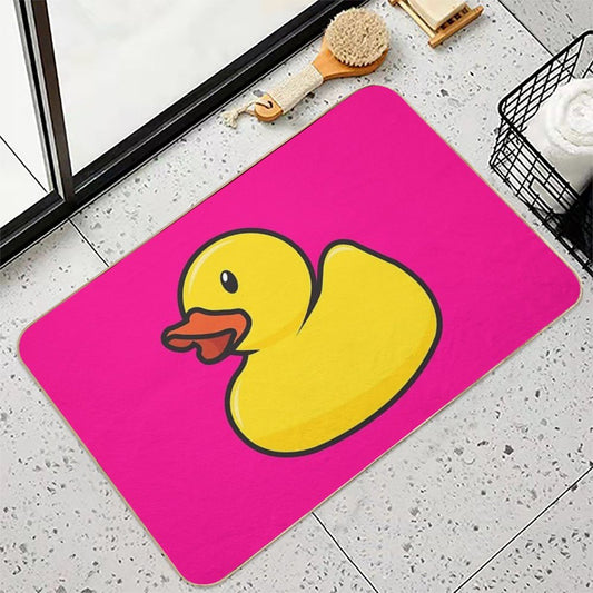 Rubber Duck in Hot Pink Bath Mat