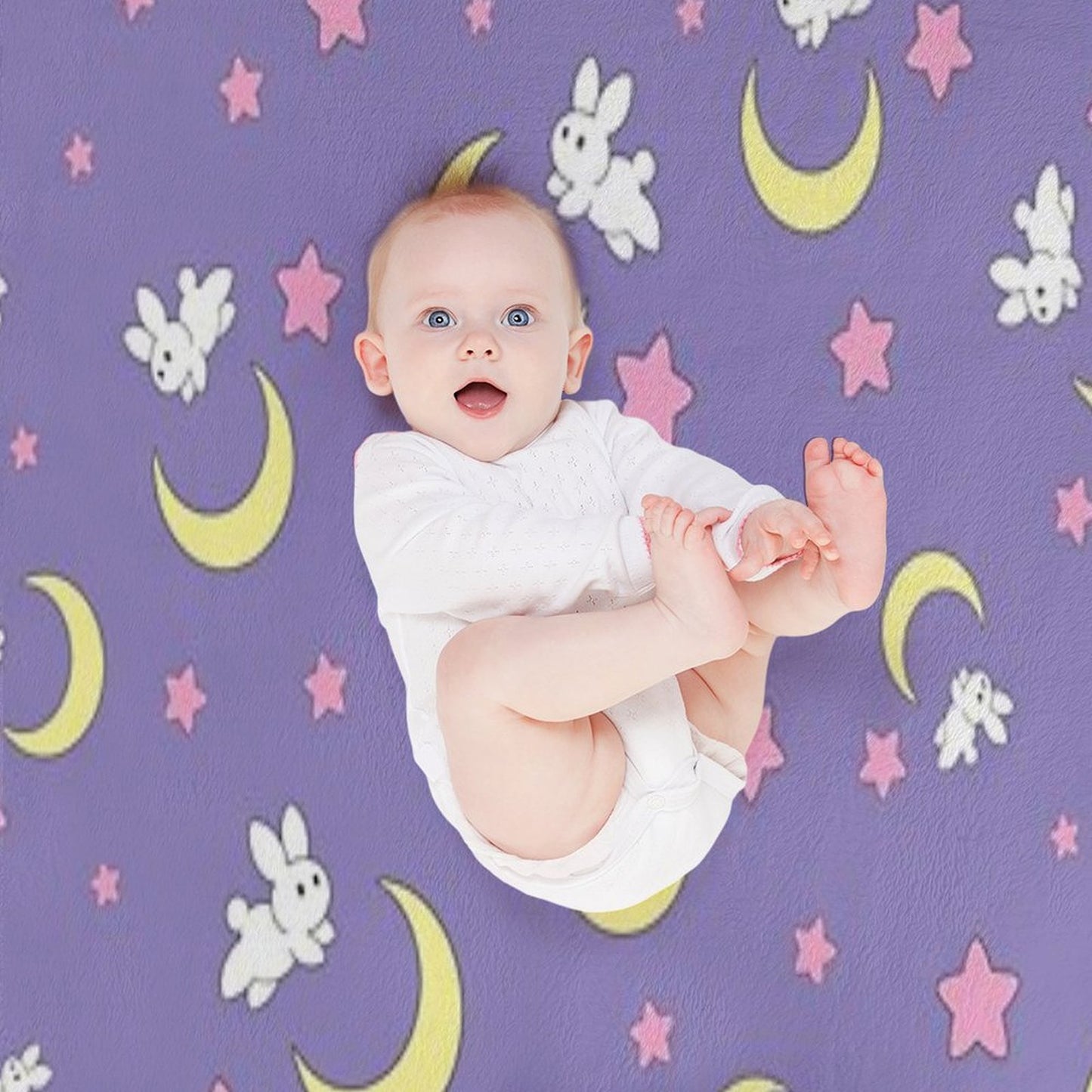 Rabbit of The Moon Throw Blanket