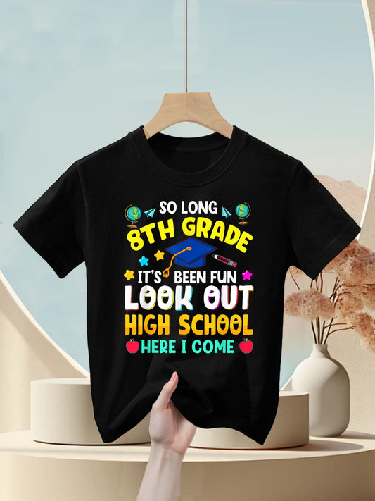 So Long 8th Grade Graduationn Graduate Teachers Him Her Kids T-Shirt