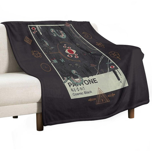 Cosmic Black Throw Blanket