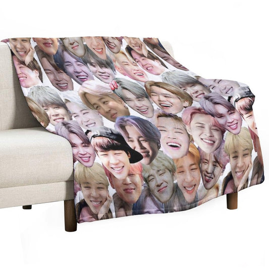Smiling Jimin Throw Blanket