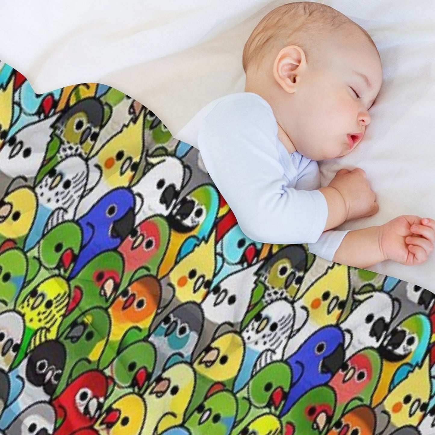 Too Many Birds! Bird Squad Classic Throw Blanket