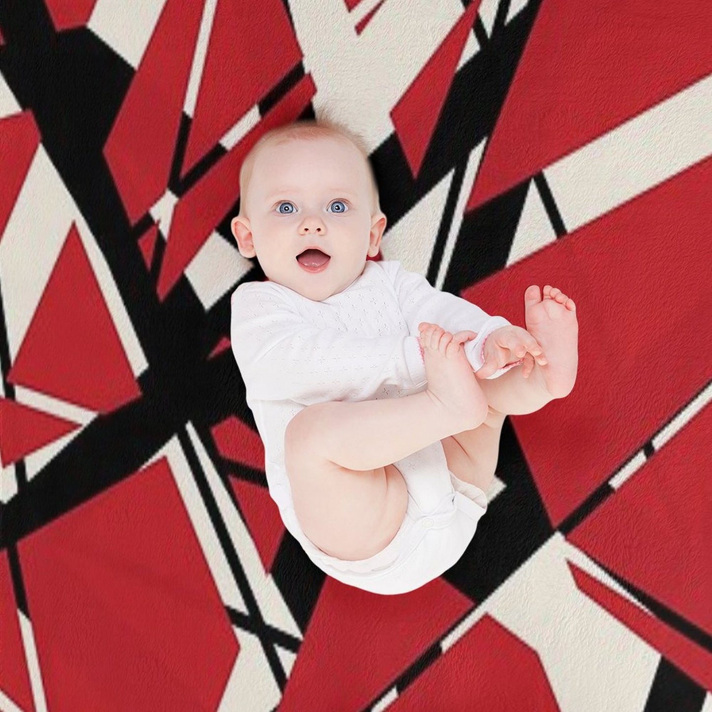 EVH Authentic Stripes Design (red) Throw Blanket