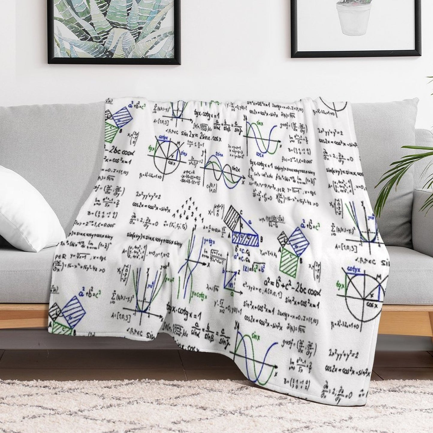 Mathematics Formulas And Numbers Throw Blanket