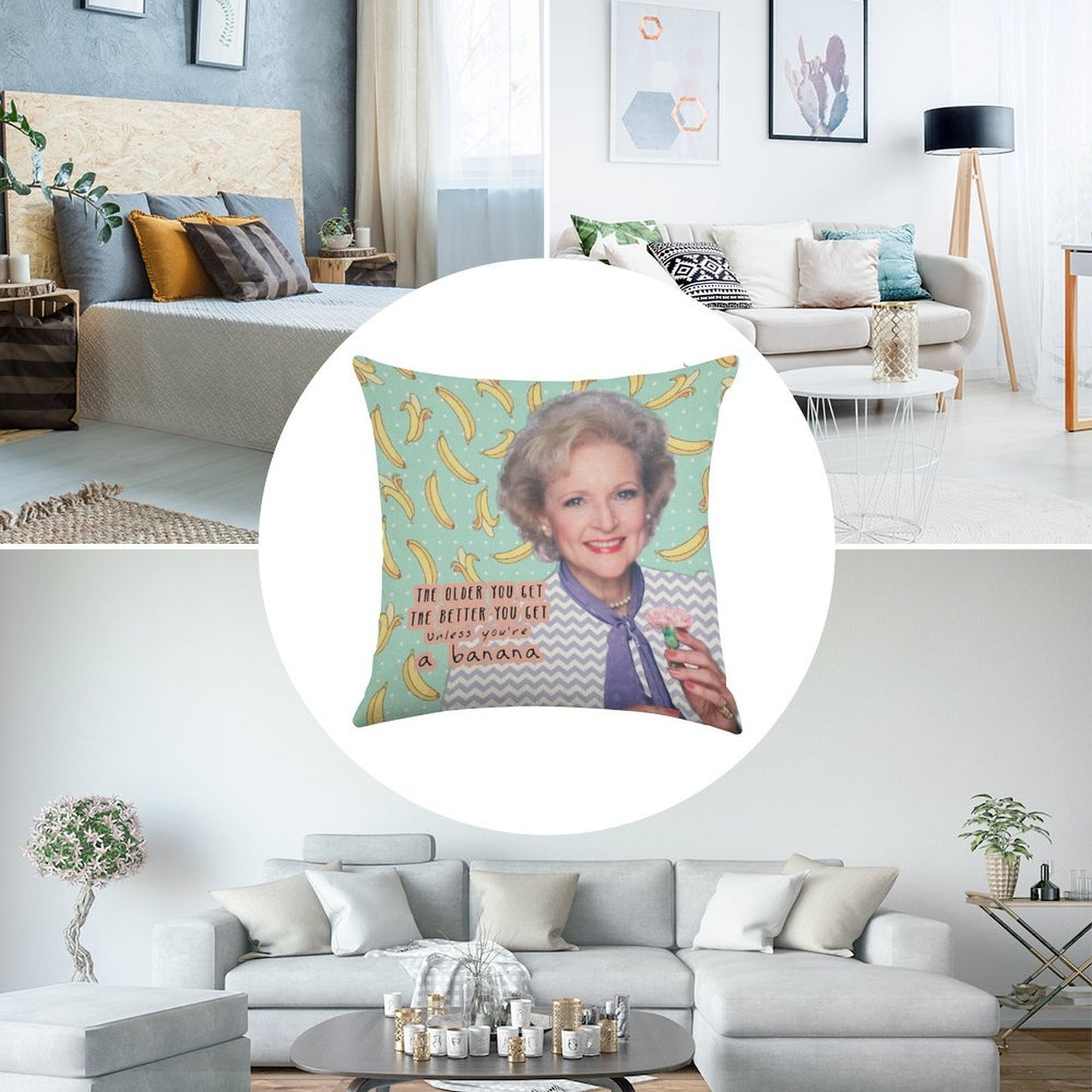 Rose Nylund 2 Linen Throw Pillow Cover