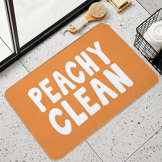 Peachy Clean - Funny Saying Bath Mat