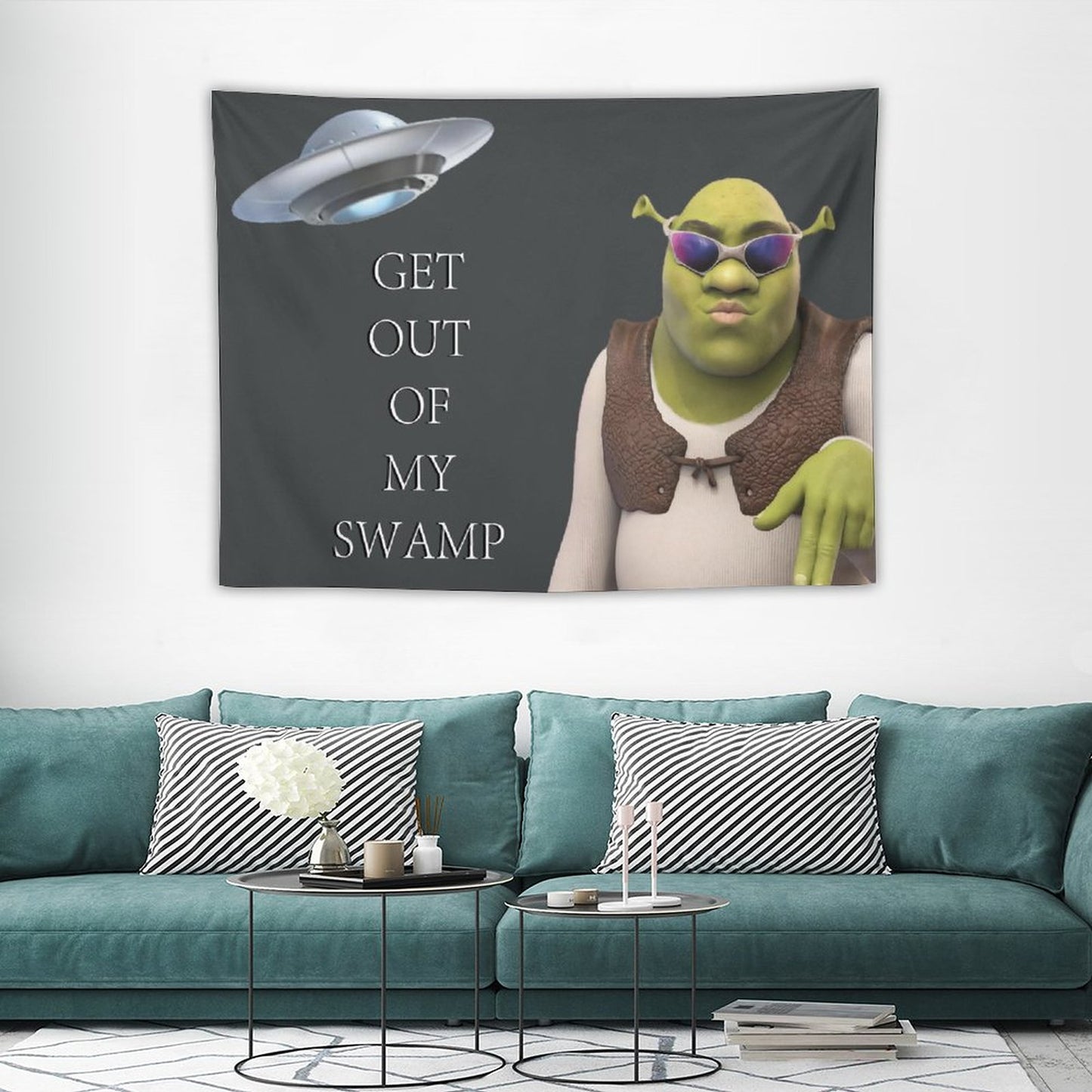 Shrek Get Out of My Swamp UFO Tapestry