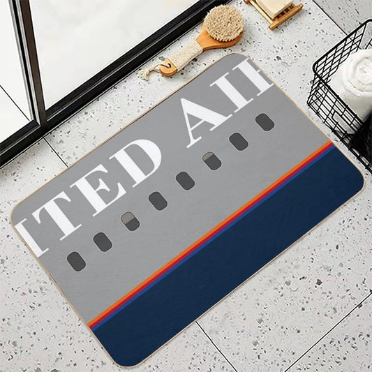 Plane Tees - United Airlines (Battleship Gray) Pet-Safe Bath Mat