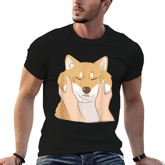 Cute Shiba Inu Chubby Cheeks T-shirt Wrinkle-resistant T-Shirt