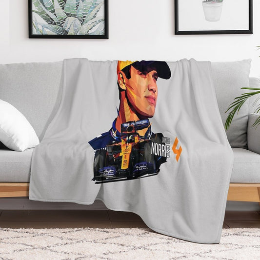 Lando Norris Low Poly V2 Throw Blanket