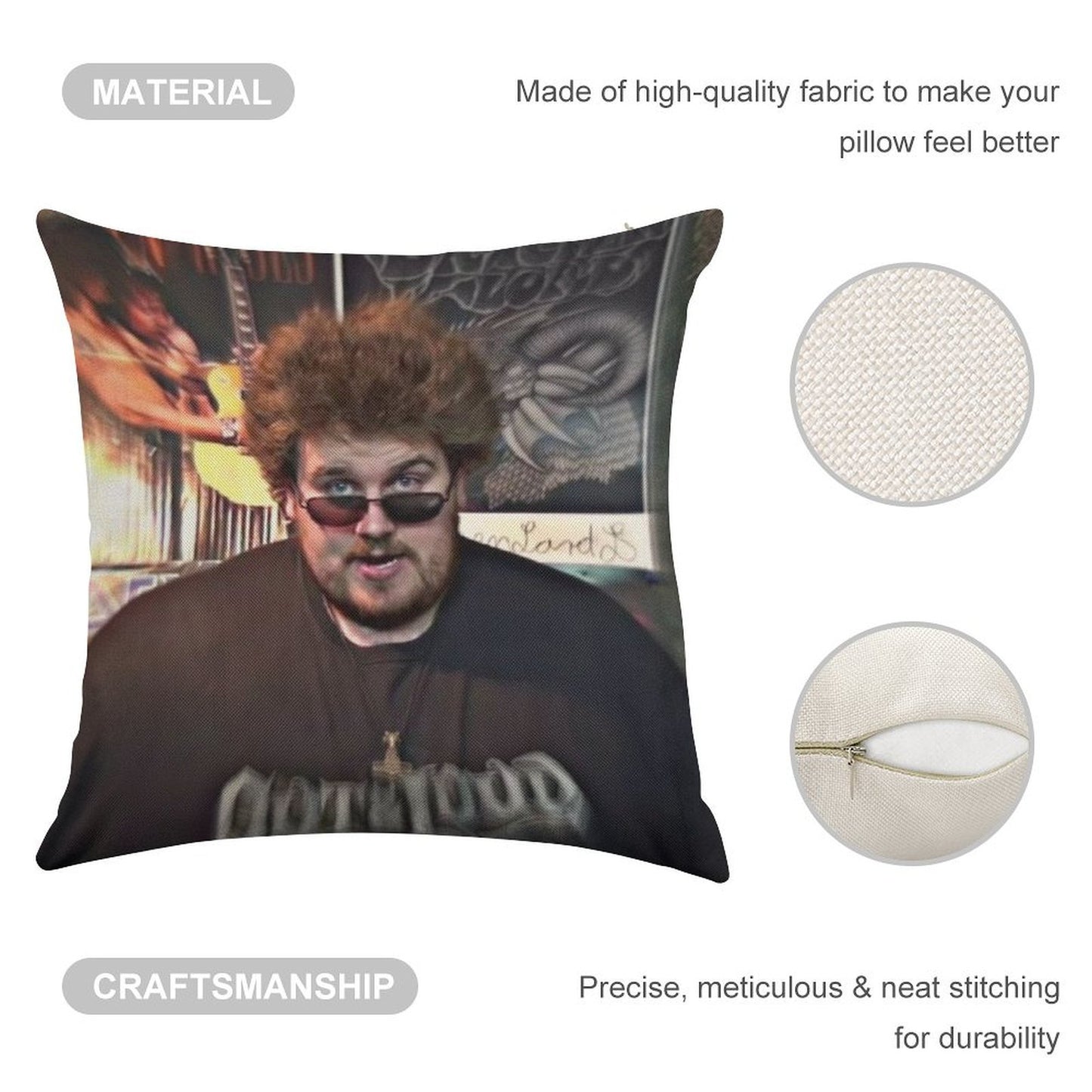 Drachenlord Rainer Winkler Linen Throw Pillow Cover