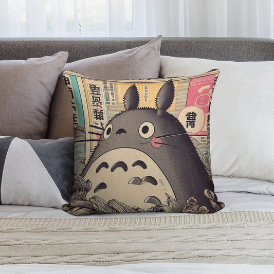 Vintage Japanese Poster Japanese Icon with Retro Charm Soft Skin-Friendly Throw Pillow