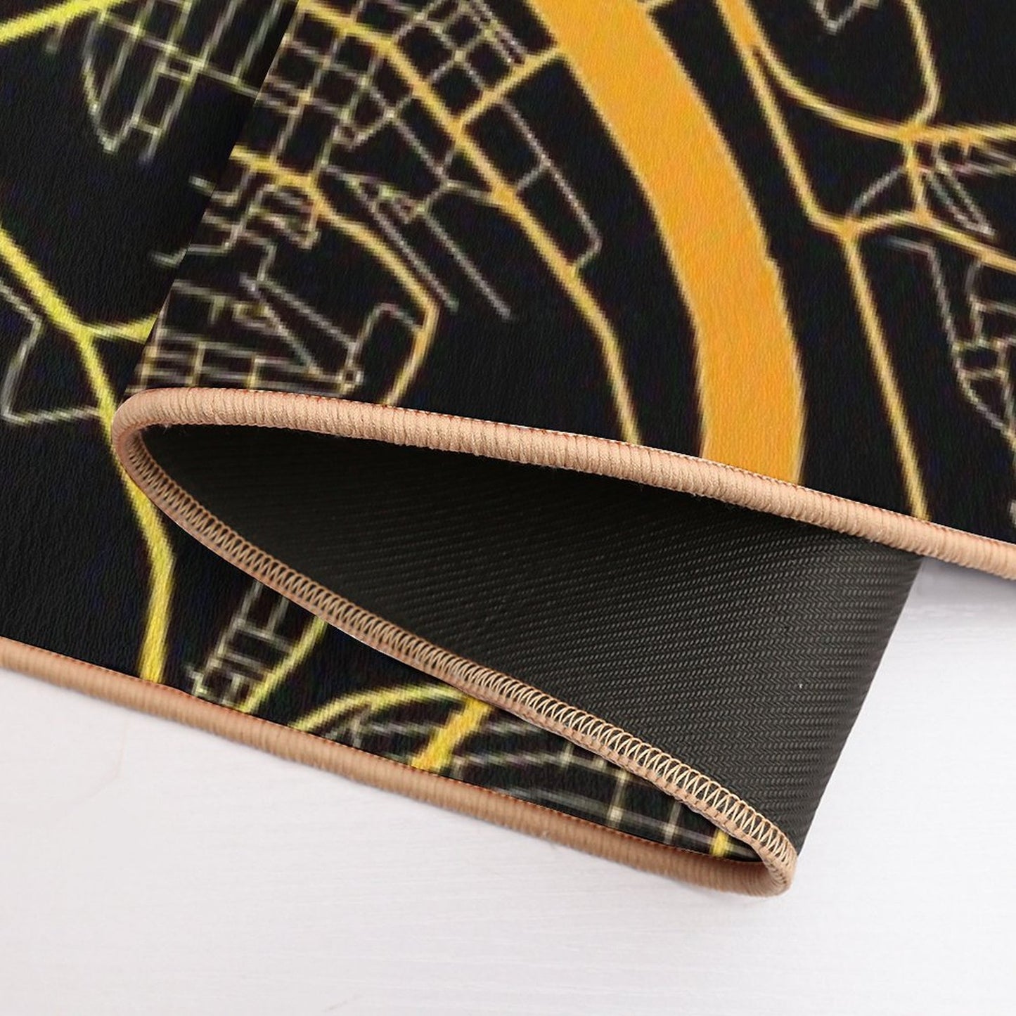 Pittsburgh Map Black And Yellow Bath Mat