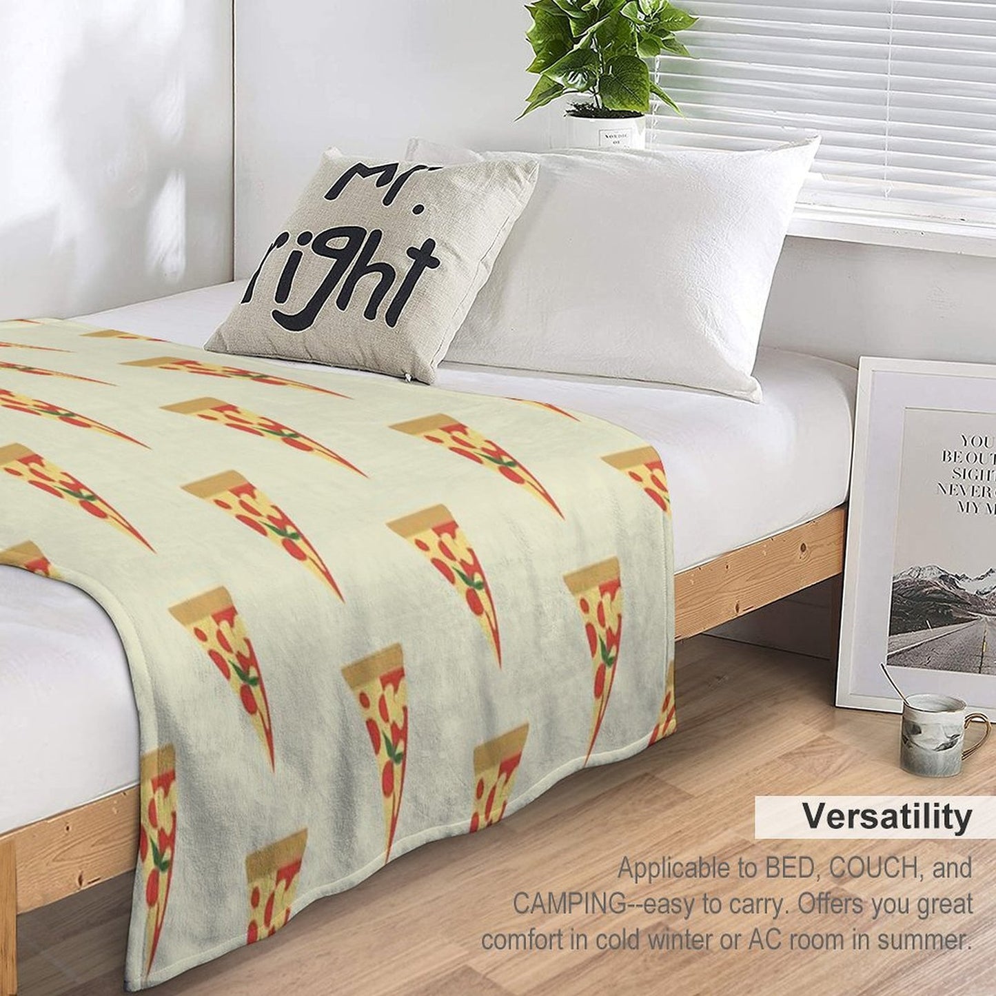 Pepperoni Pizza And Margherita Pizza Throw Blanket