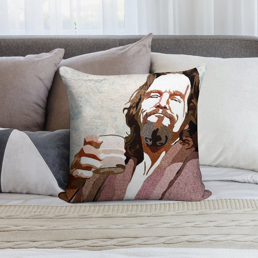 Big Lebowski DUDE Portrait Soft Anti-Pilling Throw Pillow