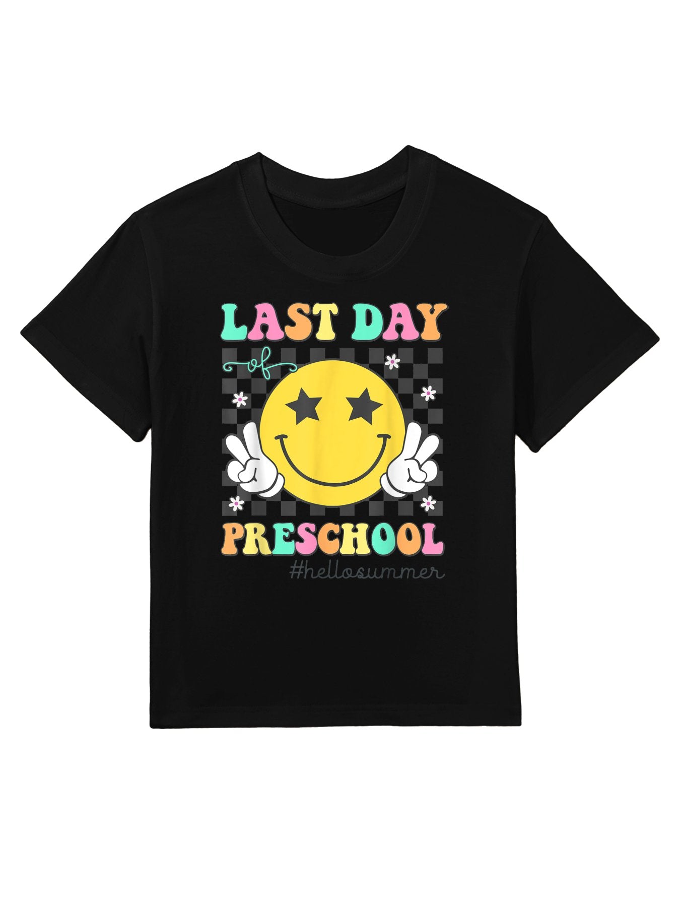 Last Day Of Preschool Hello Summer School Graduation Girls Kids T-Shirt
