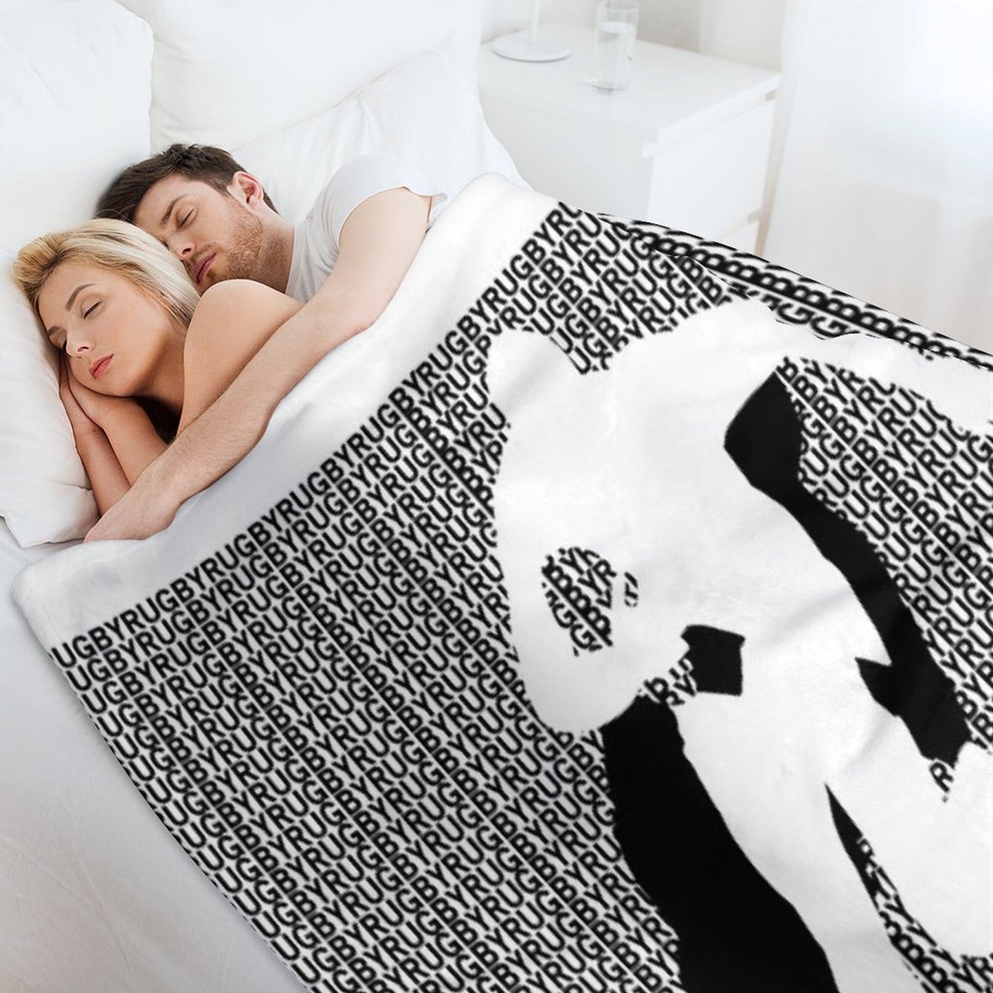 Rugby Tackle Throw Blanket