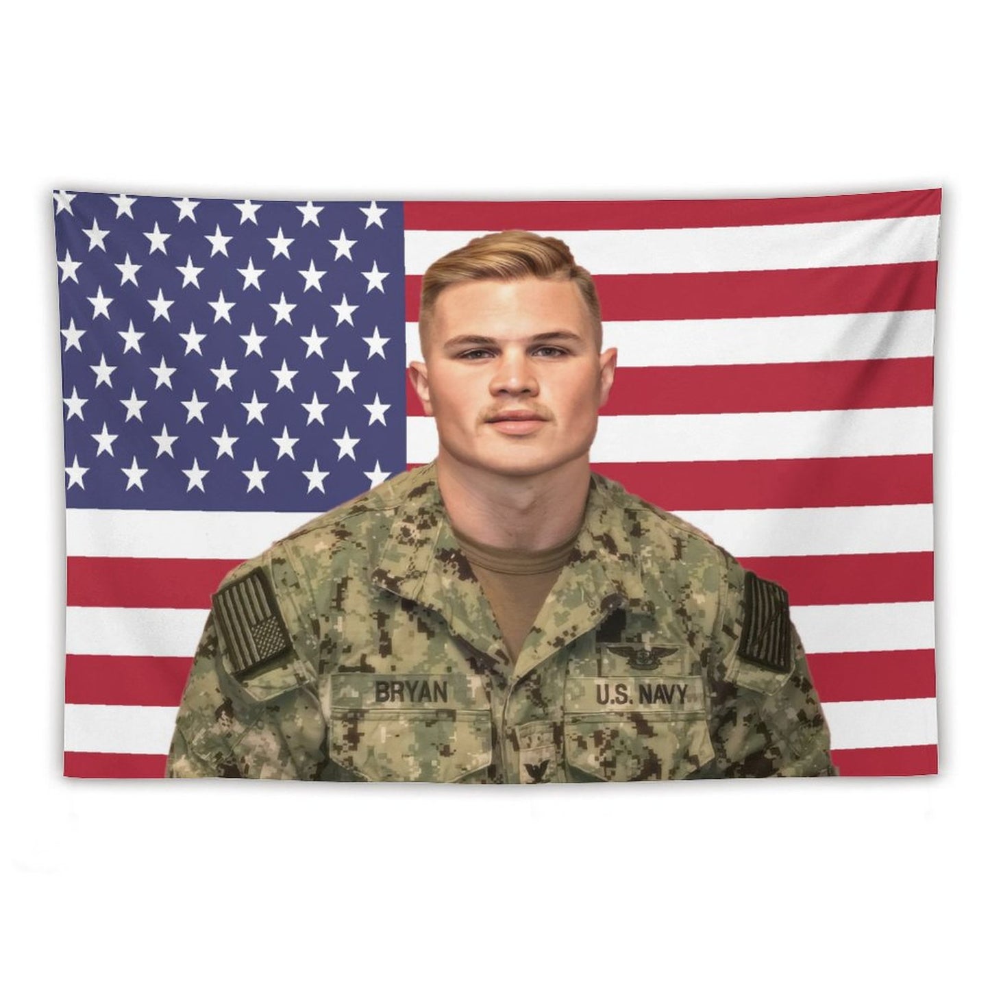 Zach Singer Bryan American Flag Tapestry