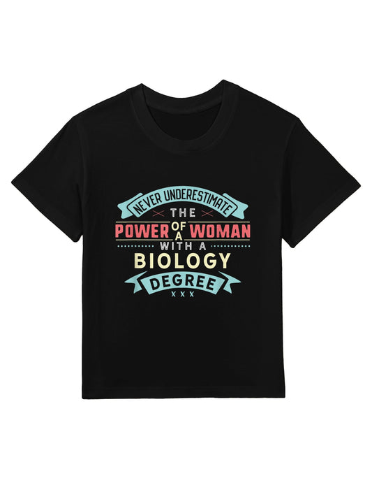 Funny Biology Degree Major Strong Woman Graduation Kids T-Shirt