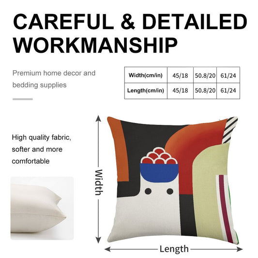 Silly Cat Linen Throw Pillow Cover