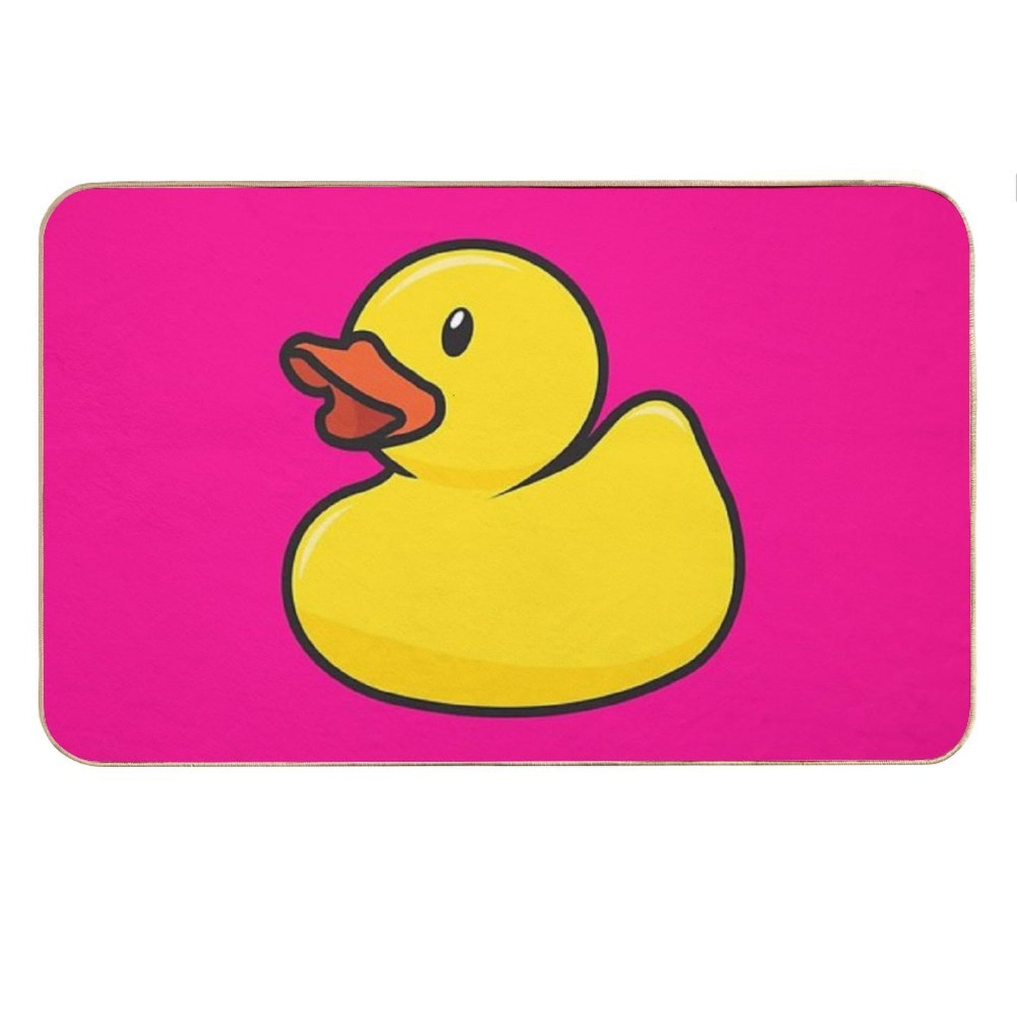 Rubber Duck in Hot Pink Bath Mat